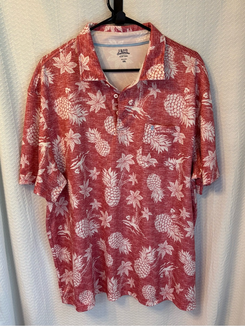 Izod Saltwater Relaxed Classics Tropical Print Polo Shirt
Size 2XXL